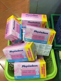 Muối Physiodose Pháp 5ml hộp 24 ống date 2021 đổ ra
