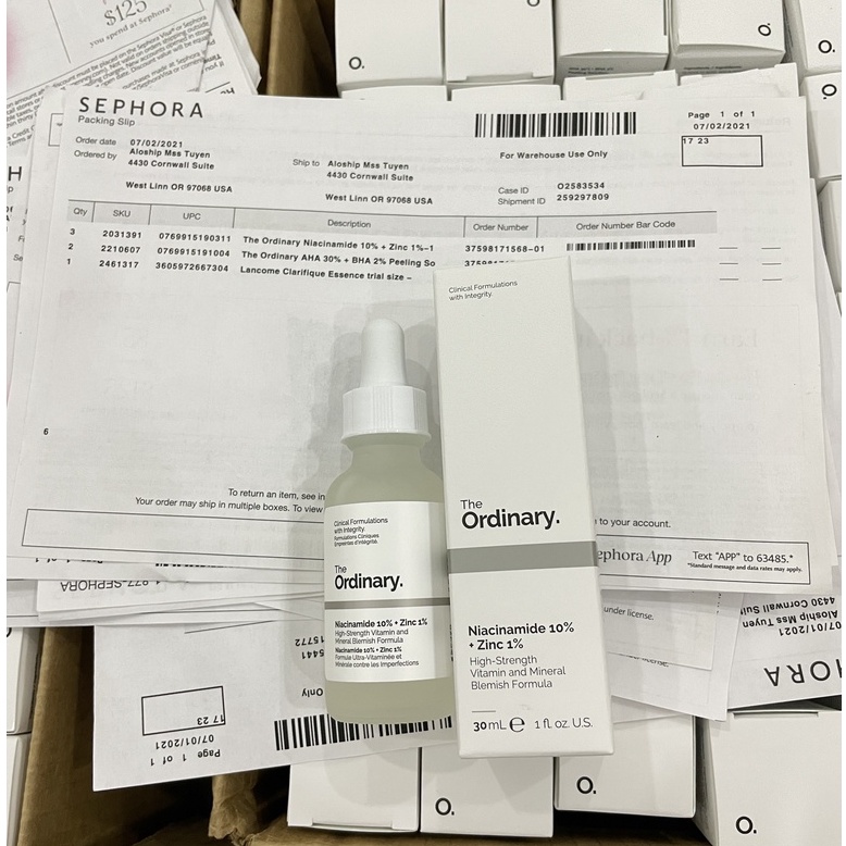 Tinh chất Niacinamide 10% + Zinc 1% - The Ordinary