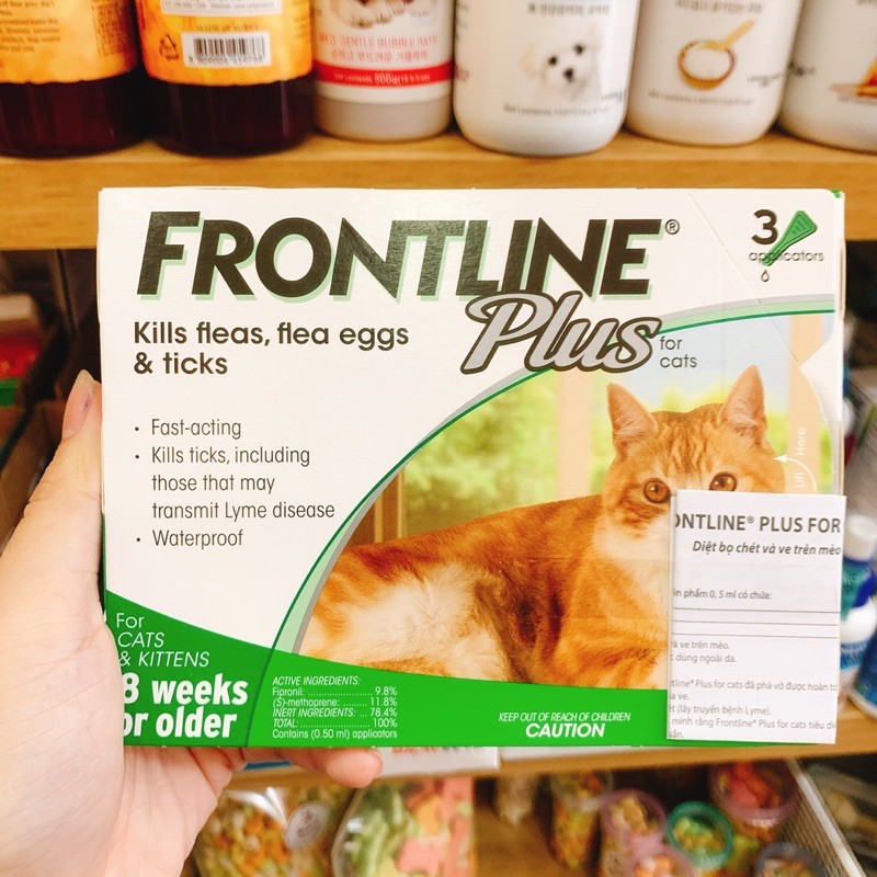 Thuốc nhỏ gáy trị ve rận Frontline Plus cho chó mèo ( 1 tuýp )