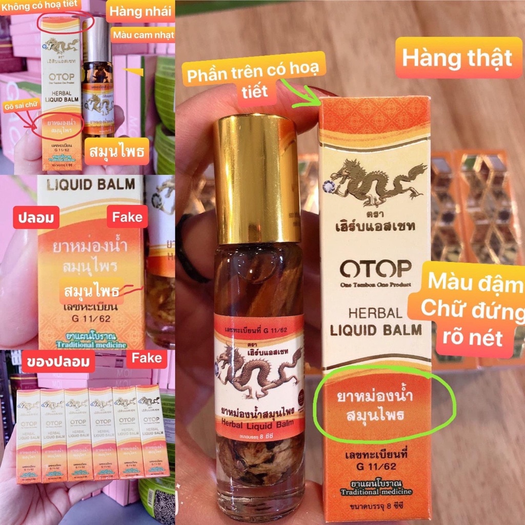 [ Hàng xịn] Dầu lăn thảo dược 26 vị Thái Lan 8ml - Herbal liquid balm | BigBuy360 - bigbuy360.vn
