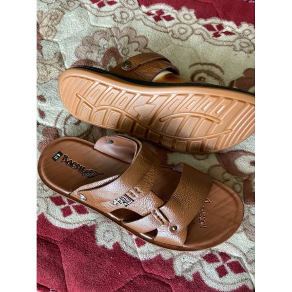 Dép công sở da bò loại xịn, đế kếp êm và bền