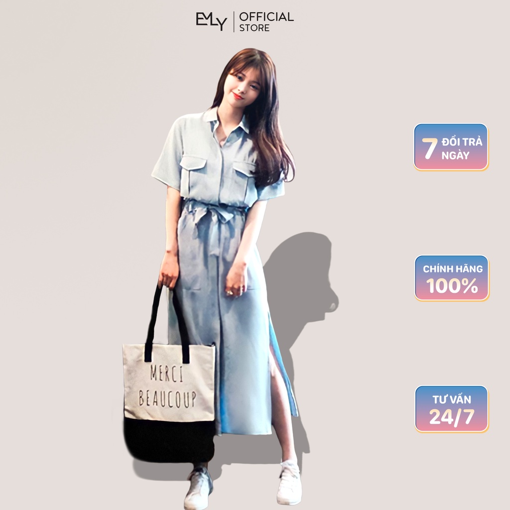 Đầm sơ mi nữ dáng suông Emilyshop