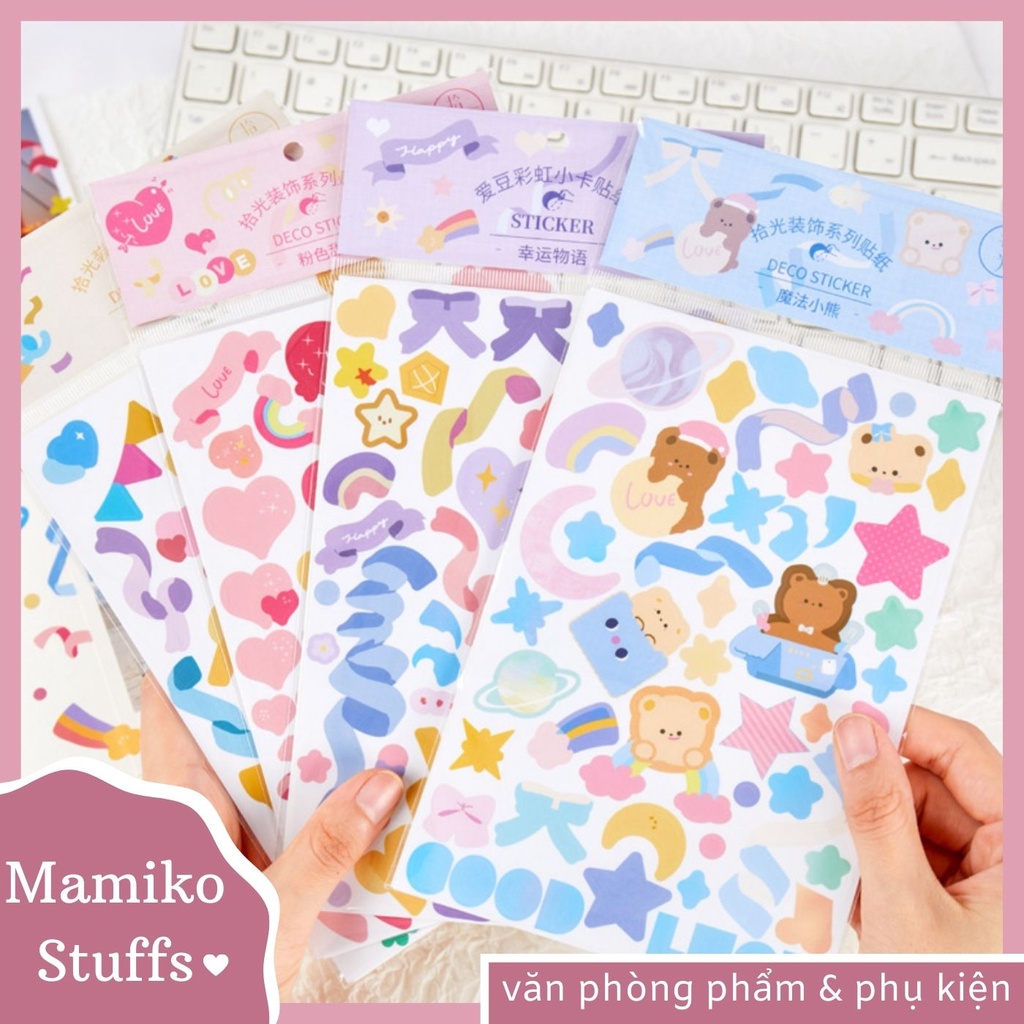 STICKER RUY BĂNG NHÃN DÁN TRANG TRÍ SIÊU XINH