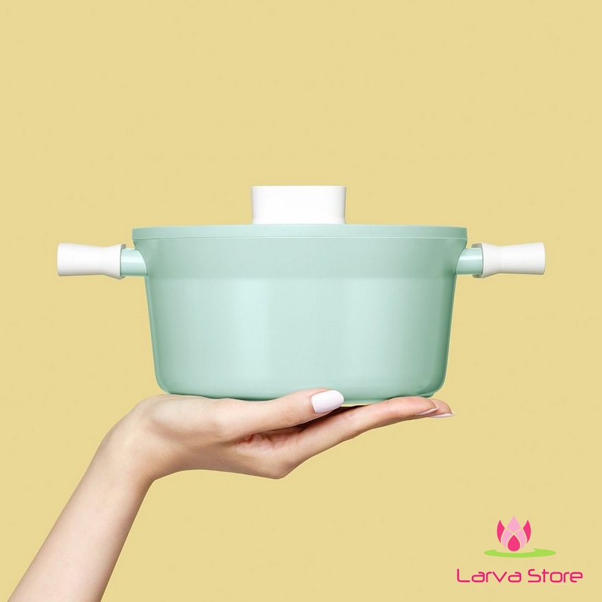 Nồi Suit LocknLock Lòng Ceramic Pure CSU1202 20cm / CSU1222 22cm / CSU1242 24cm (đáy từ) - Larva Store