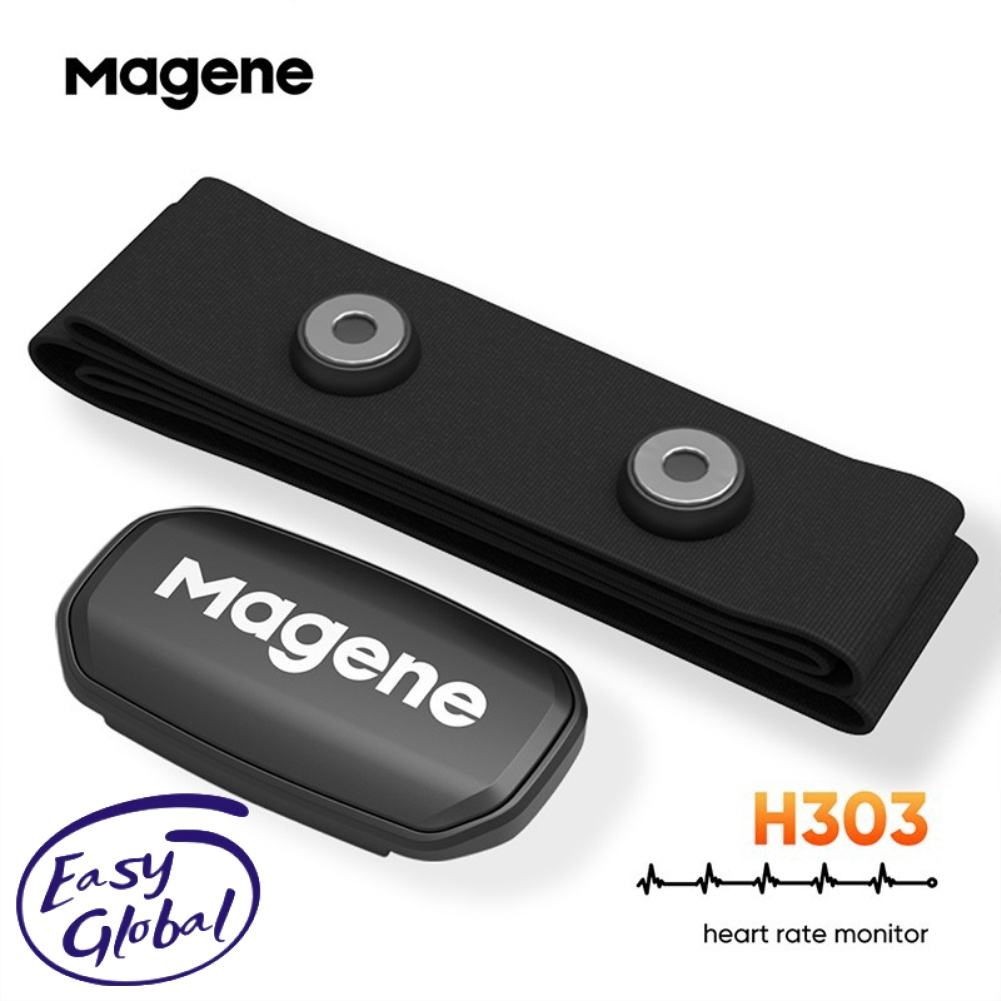 Magene H303 Cảm Biến Nhịp Tim Bluetooth ANT Nâng Cấp H64 HR Màn Hình Có Dây Đeo Ngực Chế Độ Kép Xe Đ