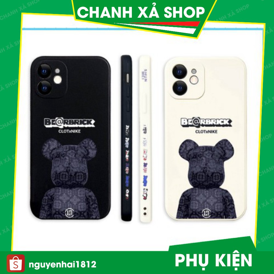 Ốp lưng iphone Bear Brick vuông cạnh in hình viền 6/6plus/6s/6splus/7/7plus/8/8plus/x/xs/11/12/pro/max/plus/promax