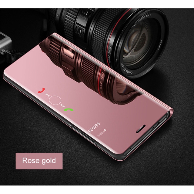 Phone Case For OPPO R17 A83 A3 A7 a5S A3S Luxury Clear View Smart Mirror Flip stand Shell Cover