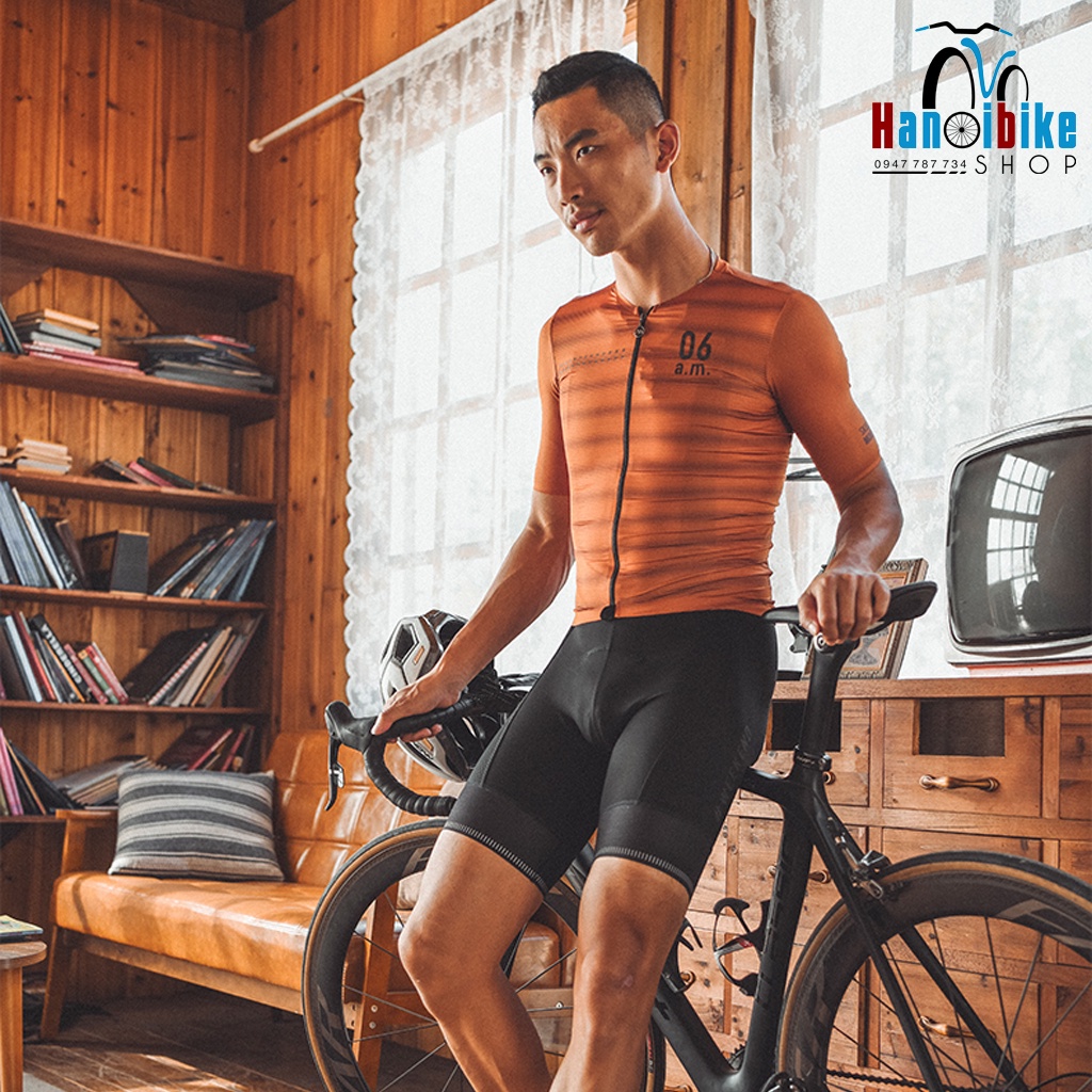 Áo đạp xe Monton ngắn tay 06AM BROWN