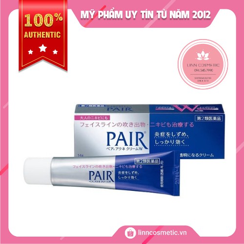 Kem hỗ trợ ngăn ngừa giảm  mụn Lion Pair Medicated Acne Care Cream W [Chính hãng]