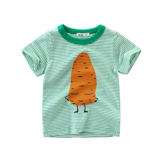 Áo thun bé trai EROKIDS áo thun cho bé họa tiết cà rốt chất cotton hàng xuất Âu Mỹ