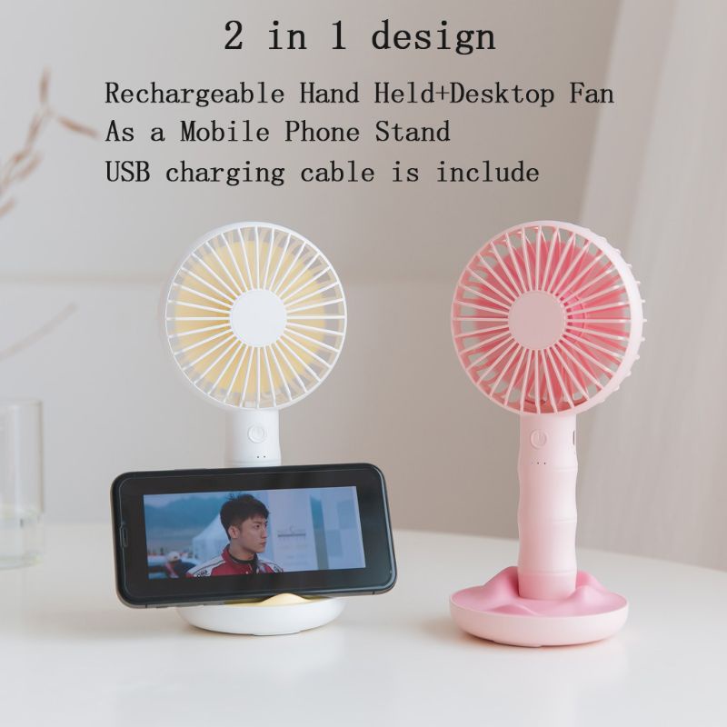Quạt Mini Cầm Tay 3 Tốc Độ Sạc USB Có Thể Gập Lại Cho Nhà / Văn Phòng