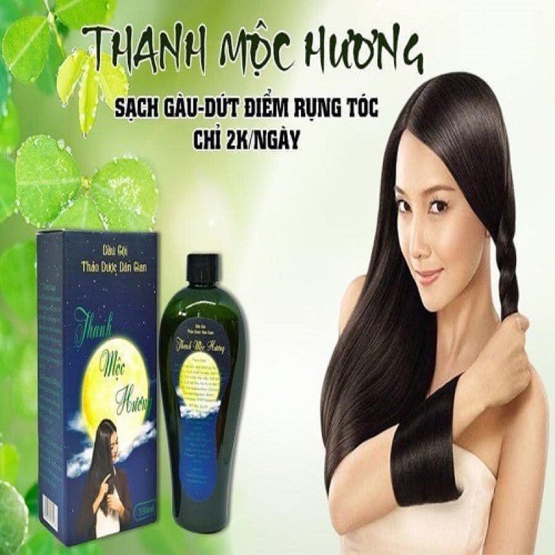 ✅[Cam kết Chính Hãng] DẦU GỘI THẢO DƯỢC DÂN GIAN THANH MỘC HƯƠNG SẠCH GÀU MƯỢT TÓC NHANH MỌC TÓC (mẫu mới)