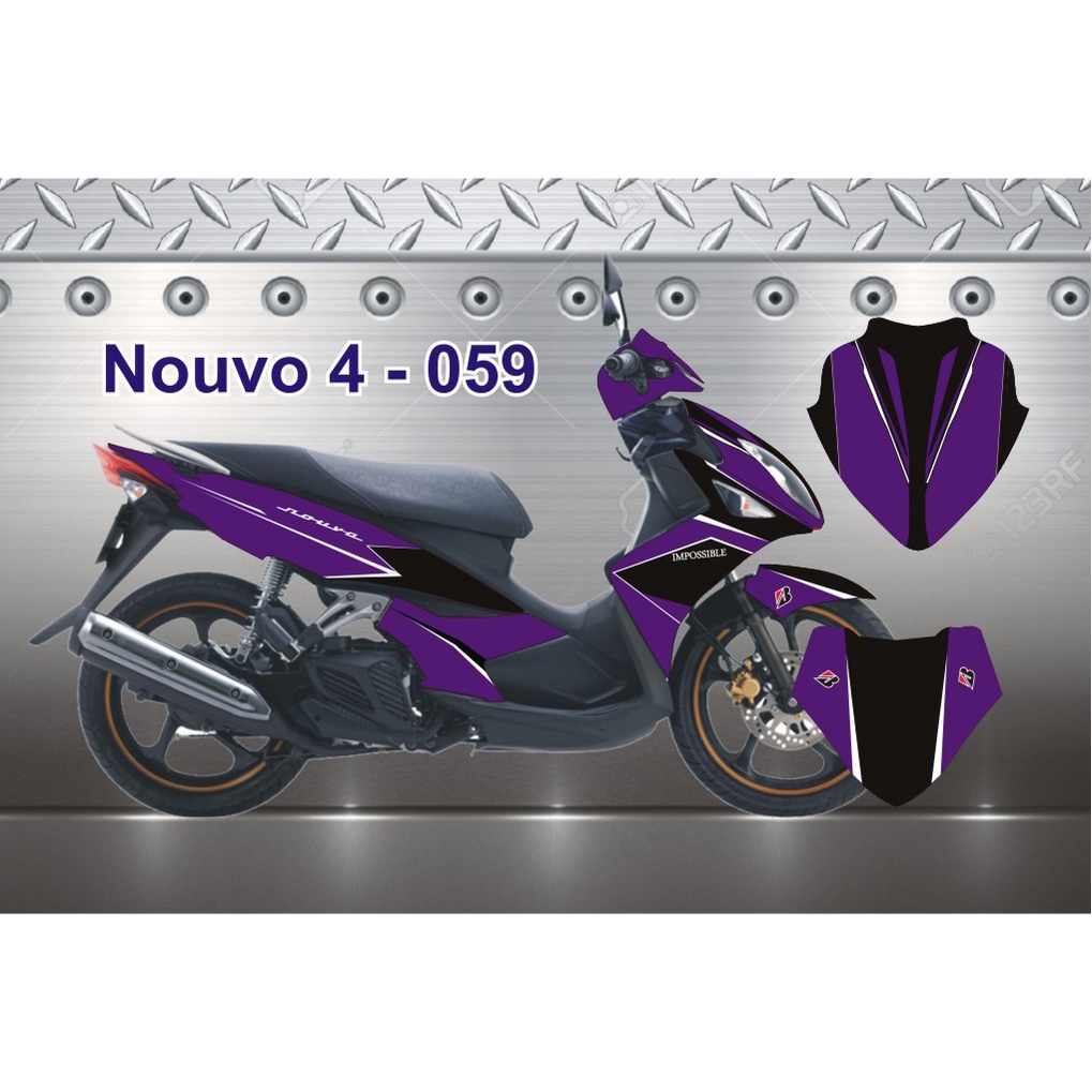 4 mẫu Tem Trùm Nouvo LX Tím Cực Đẹp