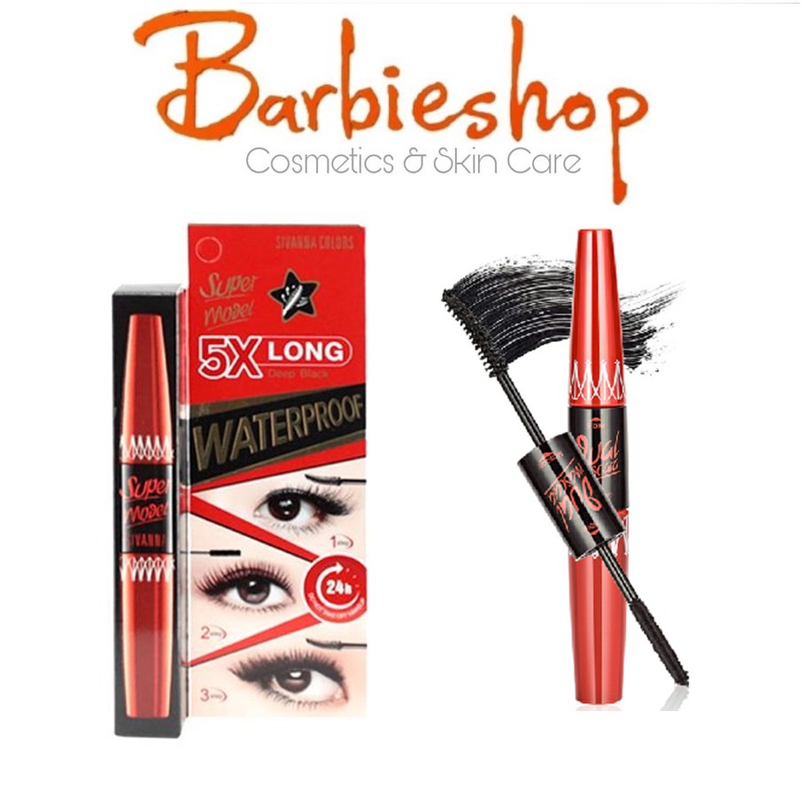 Mascara Super Model 5X Long Sivanna Colors HF893 2 Đầu