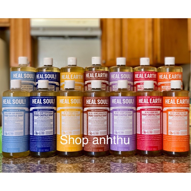 Xà phòng hữu cơ đăng năng Dr Bronner’s