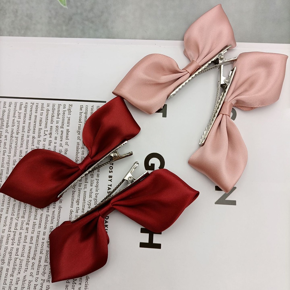 Set 2 Kẹp Tóc Nơ Dễ Thương Cho Nữ