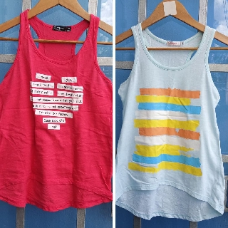 ÁO BA LỖ NỮ VẠT TRƯỚC NGẮN VẠT SAU DÀI SECONHAND(SI)-SHOP SI XỊN