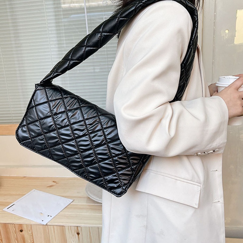 Youyo Túi Đeo Vai / Xách Tay Hình Vuông Bằng Nylon Màu Trơn Nhẹ Nhàng Phong Cách Retro Hợp Thời Trang Cho Nữ