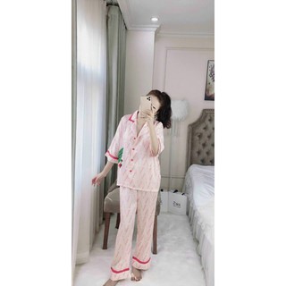BỘ SATIN LỤA CÁNH DƠI TAY NGẮN QUẦN DÀI