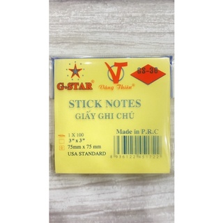 Giấy ghi chú - note vàng hình vuông