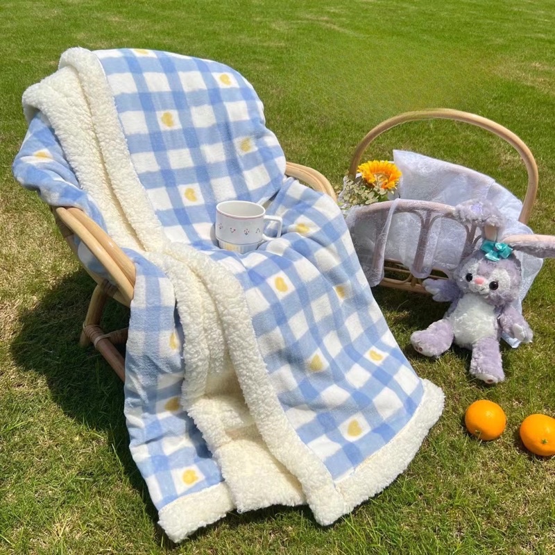 Chăn Lông Cừu IGUN BEDDING Hoạ Tiết Xinh Xắn Dễ Thương Ấm Áp