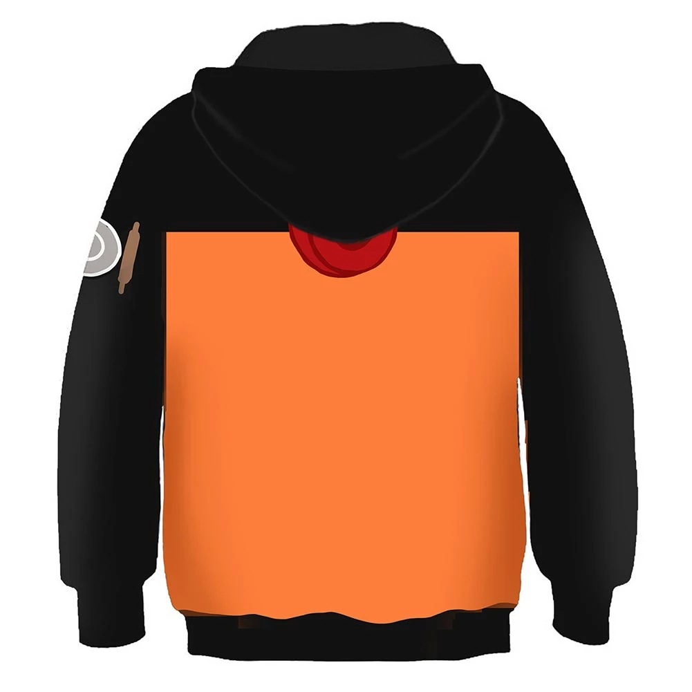 Áo khoác hoodie in hình hoạt hình Naruto 3D đẹp mắt cho bé trai