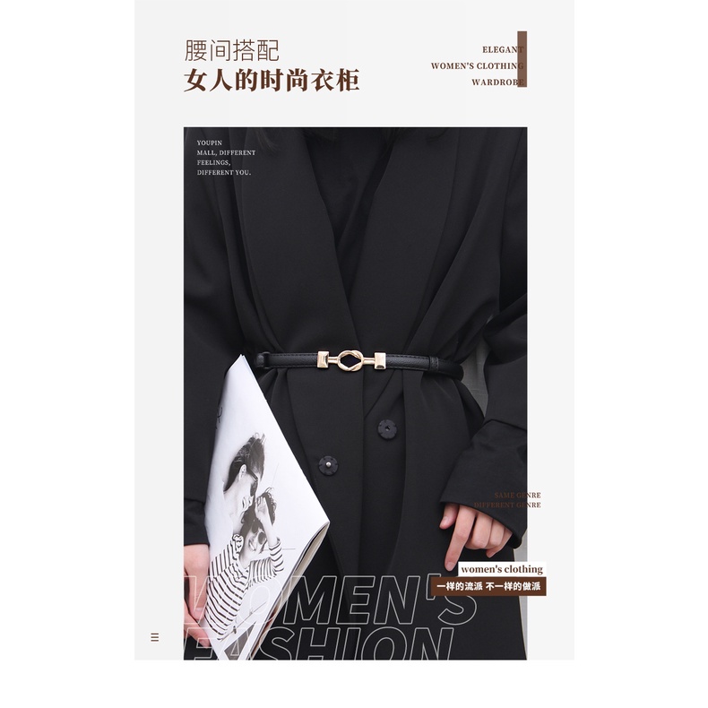 Thắt Lưng Nữ Hai Hàng Nút Thời Trang Hàn Quốc