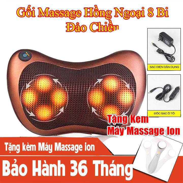 THAM RẺ THÌ ĐỪNG MUA Gối massage hồng ngoại 8 bi mát xa cao cấp