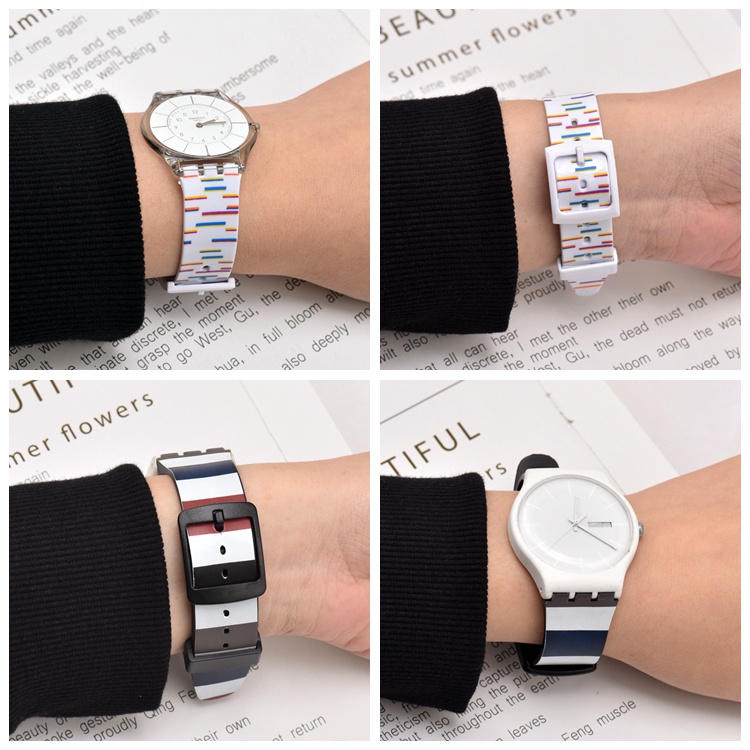 Dây Đeo Đồng Hồ SWATCH 16mm 17mm 19mm Bằng PVC Cao Su Mềm Chống Thấm Nước