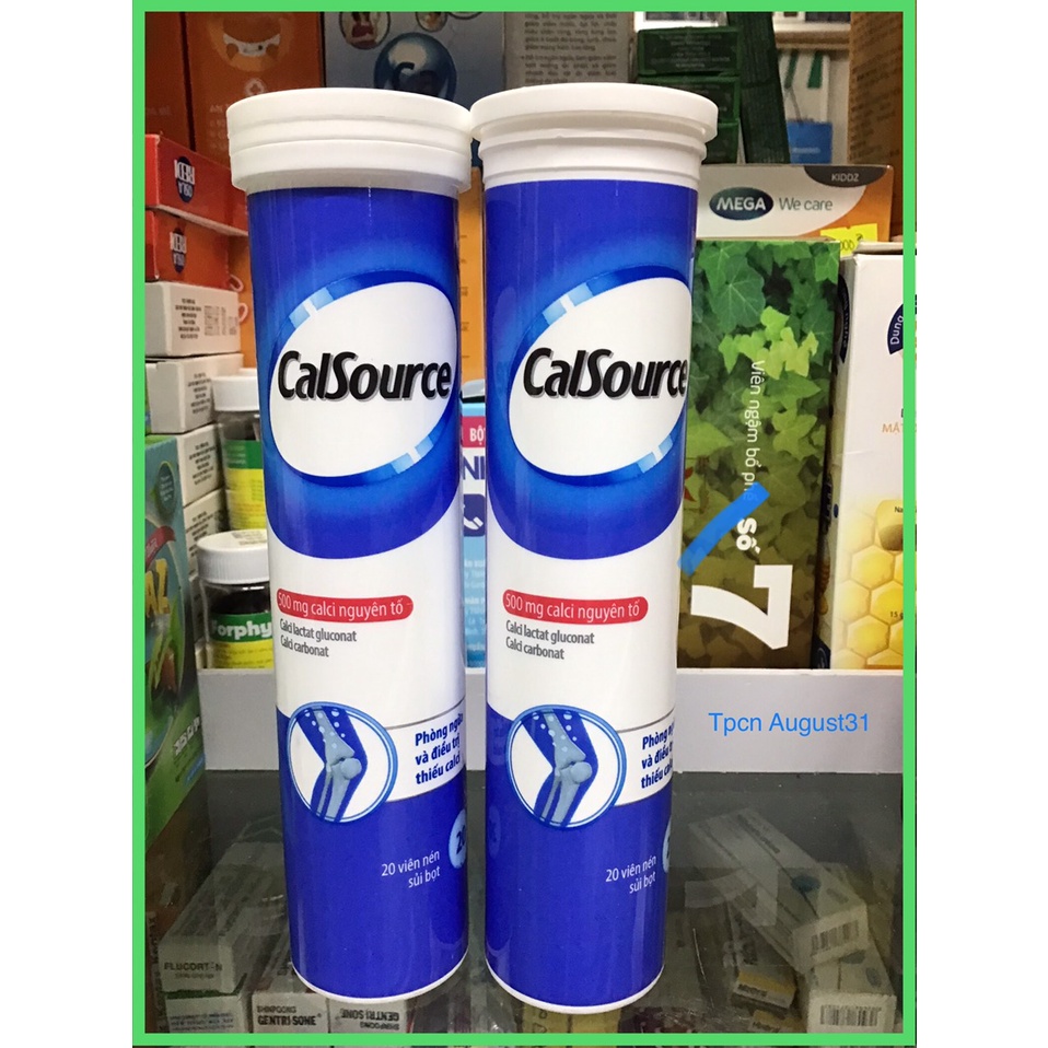 Viên sủi   hòa tan bổ xung cancium 500mg  can xi cho răng chắc khỏe Lọ 20 viên