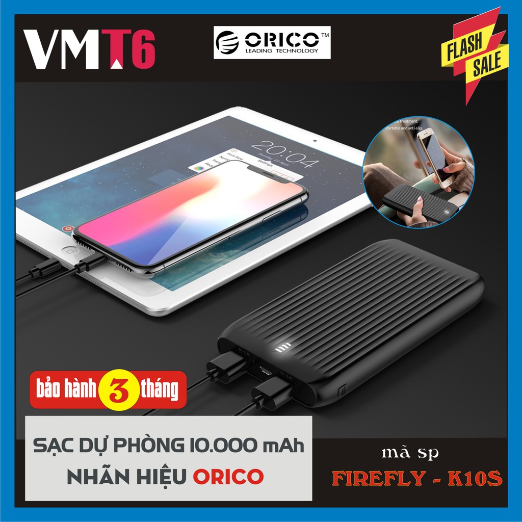 [Sạc Siêu Nhanh] Sạc Dự Phòng ORICO FIREFLY K10S – 10.000 Mah - Bảo hành 3 tháng!