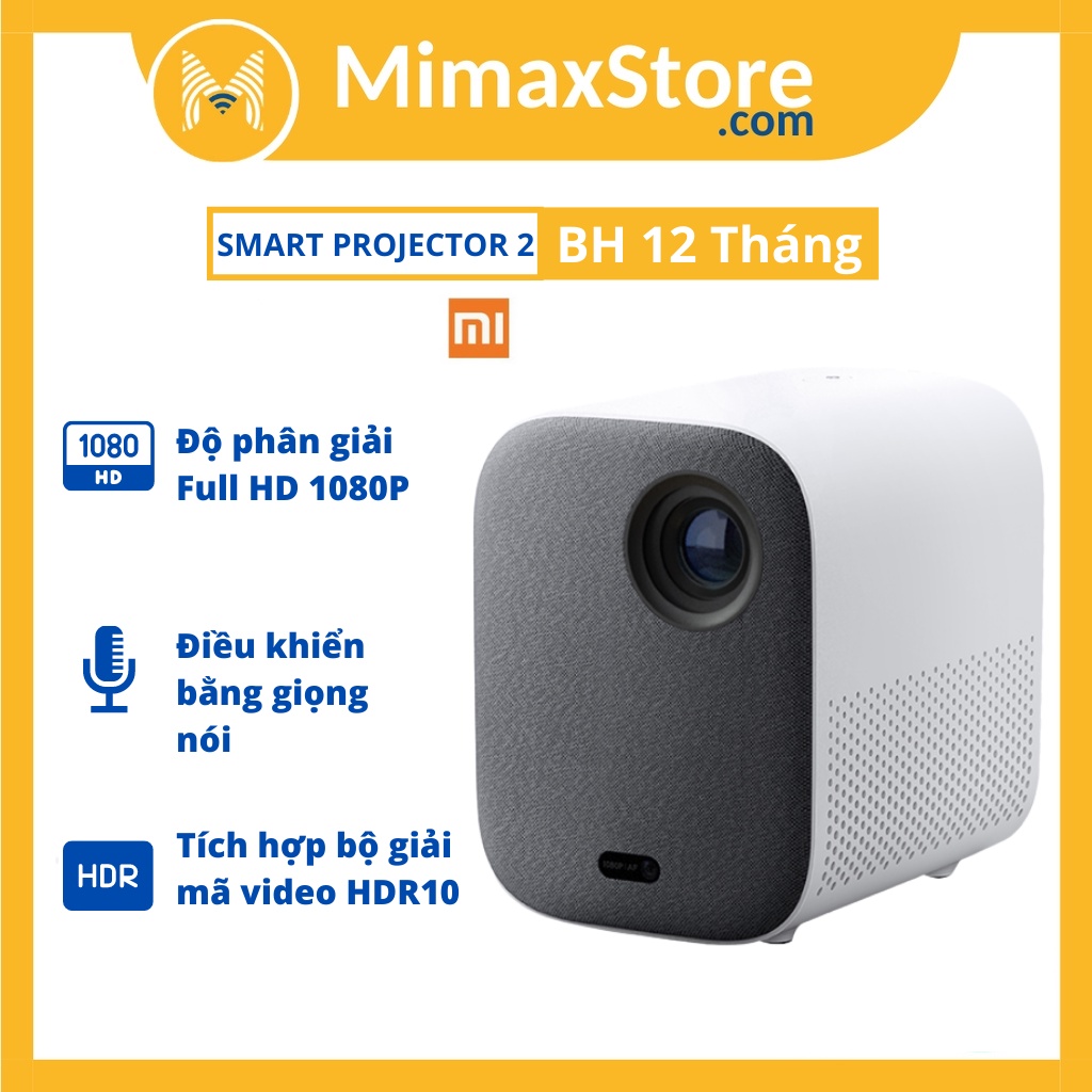 [Hoả Tốc -HCM] Máy Chiếu Mini Xiaomi Mi Smart Projector 2 EU | Hàng Chính Hãng | Bảo Hành 12 Tháng | Mimax Store