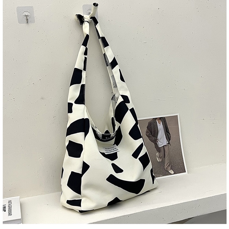 Túi Xách canvas Cỡ Lớn Họa Tiết Sọc Caro Thời Trang