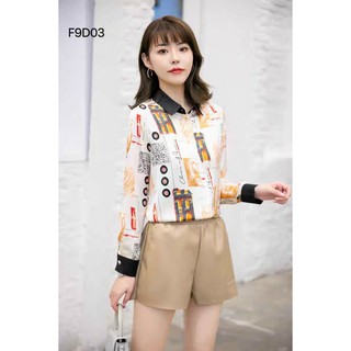 Áo sơ mi nữ kiểu Hàn Quốc chất voan lụa đẹp cao cấp, Áo kiểu họa tiết