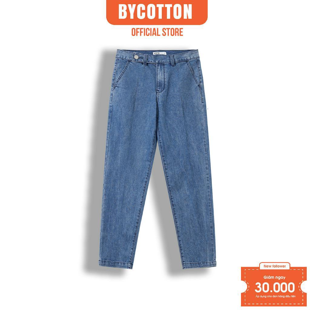 [Mã BYCO50KT8 giảm ngay 50K đơn 0K] Quần Jeans Dài Nam BY COTTON Light Blue Trouser
