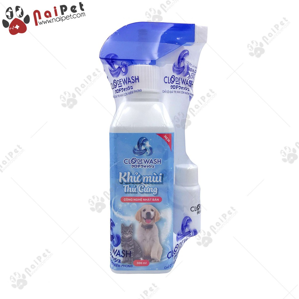 Xịt Khử Mùi Cho Chó Mèo Đa Năng Clodewash Nhật Bản 300ml