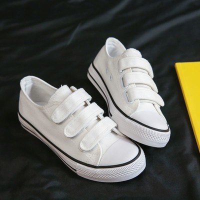 Giày Thể Thao Nữ Ulzzang Vintage, Giày Lười Vải Canvas Khóa Dán Đế Bằng 2cm Phong Cách Hàn Quốc - Iclassy_shoes