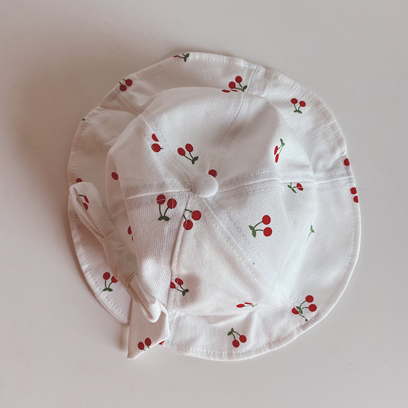 Mũ Bucket Chất Cotton Hoạ Tiết Trái Cây Cho Bé Gái
