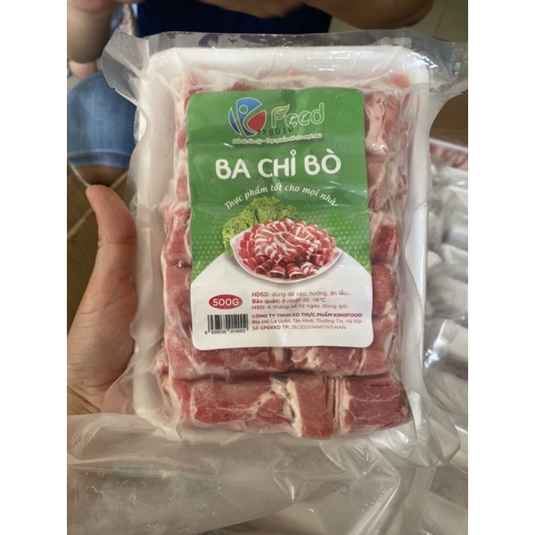 500gr Ba chỉ bò Mỹ thái cuộn (giao hàng Hà Nội-ship ngay)