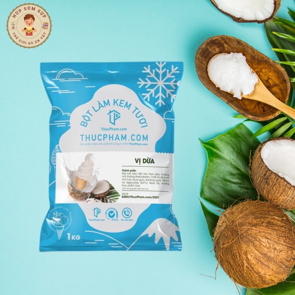 💥 FREESHIP 💥 Bột Làm Kem Tươi ThucPham.com Đủ Vị - Túi 1 kg - Tặng Kèm Công Thức Làm Kem Tại Nhà Không Cần Máy Kem