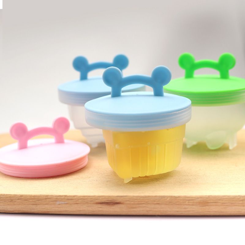1 khuôn hấp trứng, làm bánh flan, pudding cho bé tặng kèm 1 chổi cán trong