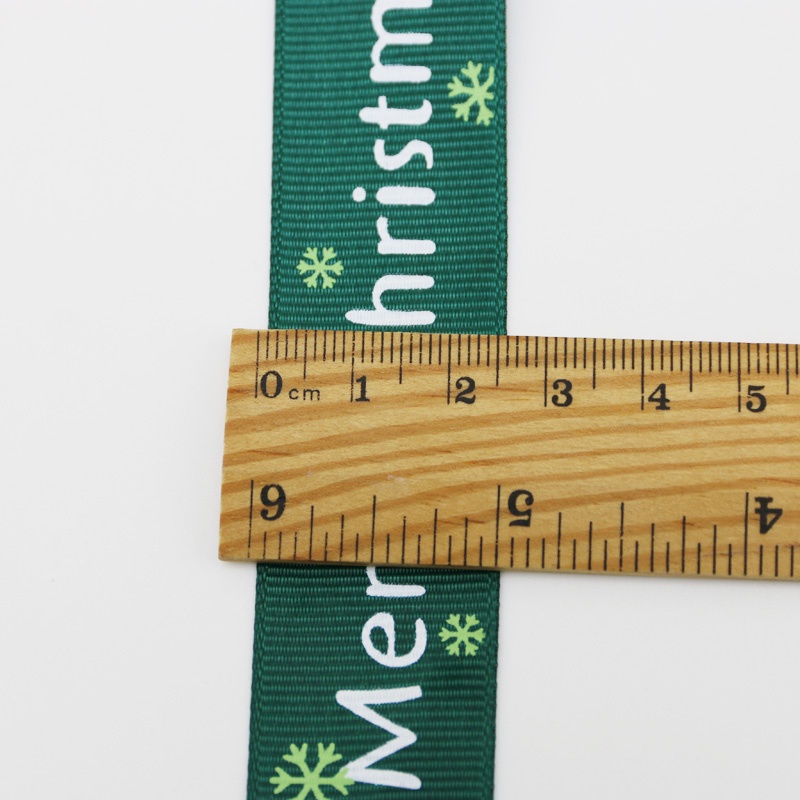 Cuộn Dây Ruy Băng 25 Yards / Roll Màu Đỏ / Xanh Lá Cây In Họa Tiết Giáng Sinh Rộng Có Sẵn Dùng Để Trang Trí Quà Tặng