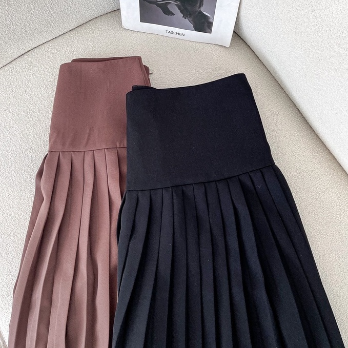 Váy xếp ly dài bản to , Peace House Clothing