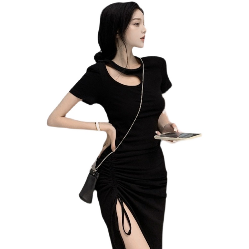 Đầm Dáng Ôm Thiết Kế Dây Rút Thời Trang Pháp Xinh Xắn Cho Nữ