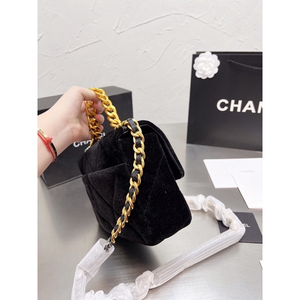 Túi xách Chánel 19 bag chất nhung hàng order xưởng