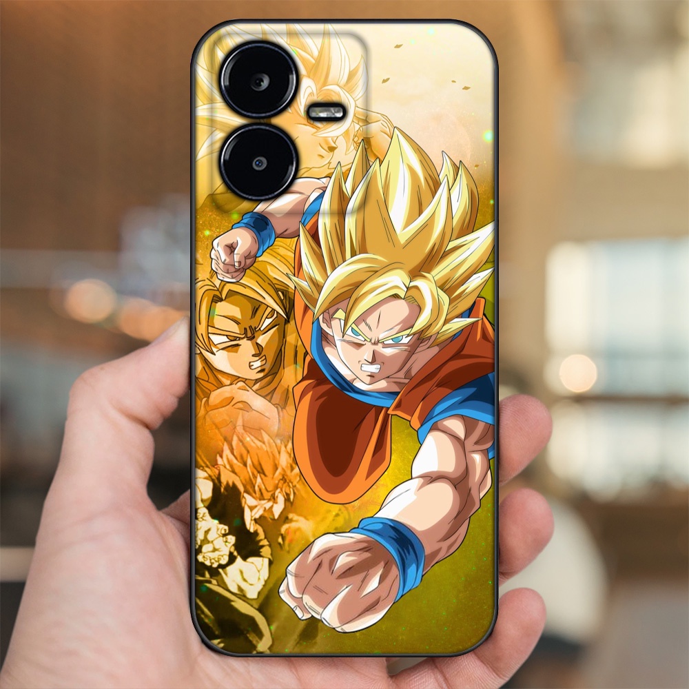 Ốp lưng Vivo Y22s viền đen in hình Goku Dragon Ball