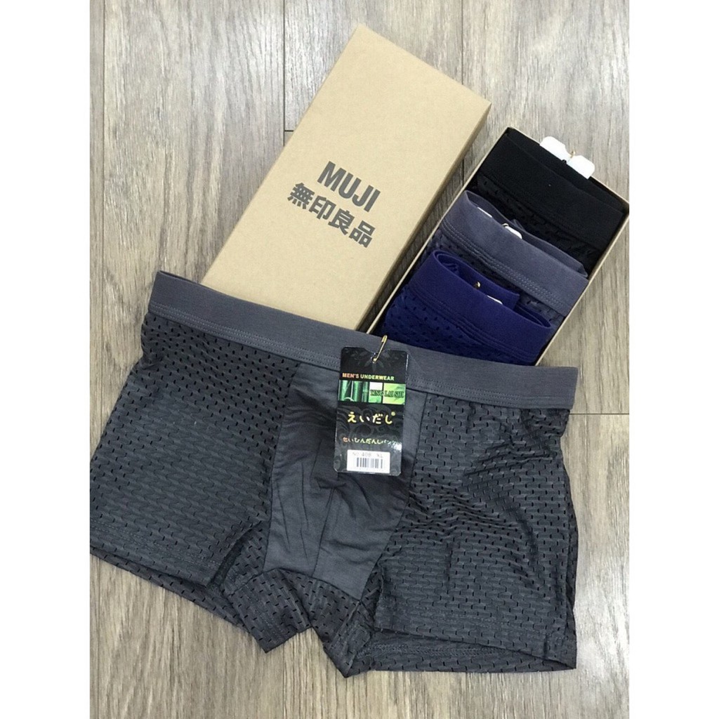 Quần Sịp Đùi Cạp Chun Co Giãn, Quần Lót Nam Boxer Thông hơi Thoáng Khí NO408