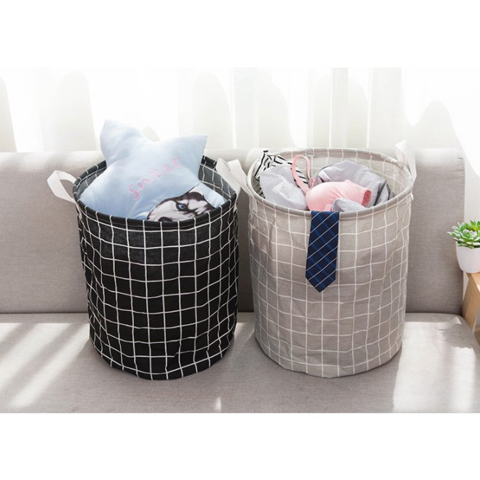 Giỏ đựng quần áo bằng vải gấp gọn tiện dụng