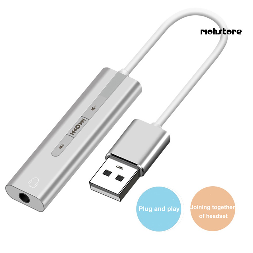 Card Âm Thanh Chuyển Đổi Usb Sang 3.5mm 7.1 2 Trong 1