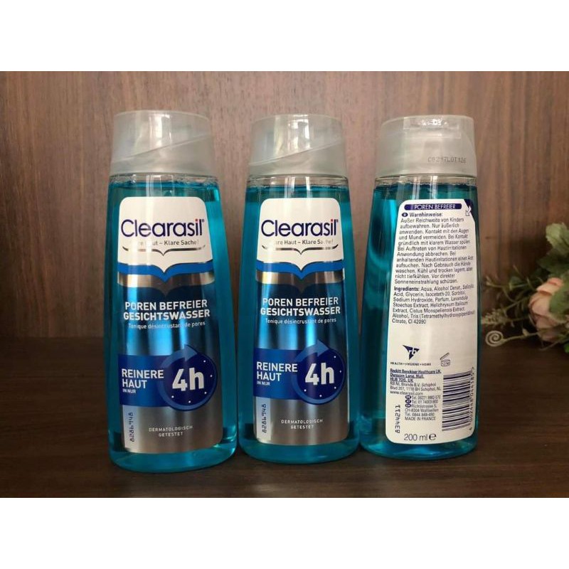 Hàng Đức NƯỚC HOA HỒNG CHỮA MỤN CLEARASIL 4H